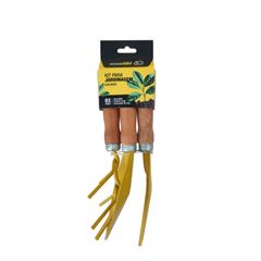 Kit de Aço para Jardinagem 3 Peças com Cabo de Madeira MOMFORT / REF. 810020