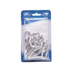 Corrente em Aço 40cm Cartela com 2 Unidades para Rede Niquelado METALVI / REF. 50014