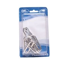 Corrente em Aço 40cm para Rede Niquelado METALVI / REF. 50014.1