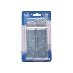 Dobradiça em Aço 4 Cartela com 3 Unidades de Canto Zincada METALVI / REF. 40634