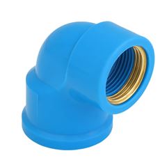 Joelho 90° Soldável em PVC com Bucha de Latão 20mmx1/2 Pol. Azul REBOUÇAS / REF. 2751
