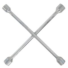 Chave de Roda Cruz em Aço carbono 17x19x21x23 mm GUEPAR / REF. 861-0236