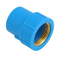 Luva Soldável em PVC com Bucha de Latão 25mmx1/2 Pol. Azul REBOUÇAS / REF. 2755