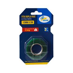 Fita Dupla Face Extra Forte 12mmx2m Transparente GUEPAR / REF. 861-06566