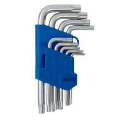 Kit Chave Cromo Vanádio com 9 Peças Torx T10 a T50 GUEPAR / REF. 861-0265