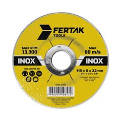 Disco de Desbaste 4.1/2 Polegadas Metal e Aço Inox FERTAK / REF. 2811