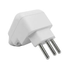 Plug Protector Elétrico 2P+T 10A com Saída Lateral de 90 Graus Branco QUALITRONIX / REF. QPP07B