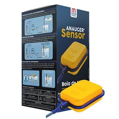 Boia de Nível 15A Bivolt 1,5m Sensor Ecco Preto e Amarelo ANAUGER / REF. 50904