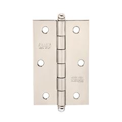 Dobradiça Aço 3.1/2 Cartela com 3 880 Niquelada - Ref.91887 - SILVANA