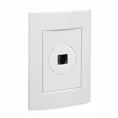 Tomada de Telefone RJ11 4x2 Pratis Branca PIAL / REF. 680235