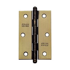 Dobradiça Aço 2.1/2 Cartela com 3 Unidades 880 Ferro Zincado Oxidado Envernizado - Ref.93812 - SILVANA