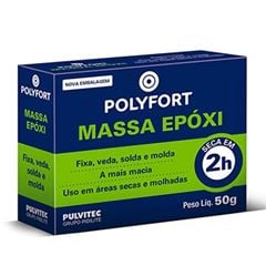 Massa Epóxi 50g Polyepox - Ref. DA004 - PULVITEC 