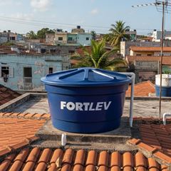 Caixa D' Água Polietileno 2.000 Litros Cônica Com Tampa - Ref.02020001 - FORTLEV