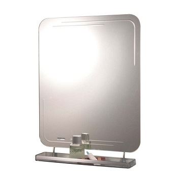 Espelho 64x49cm Cris-Belle Retangular com Prateleira - Ref.233 - CRISMETAL