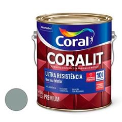 Tinta Esmalte Sintético Alto Brilho Coralit Ultra Resistência 3,6L Cinza Médio CORAL/ REF. 5202687
