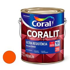 Tinta Esmalte Sintético Alto Brilho Coralit Ultra Resistência 3,6L Laranja CORAL/ REF. 5202719