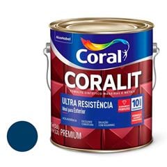 Tinta Esmalte Sintético Alto Brilho Coralit Ultra Resistência 3,6L Azul Del Rey CORAL/ REF. 5202703