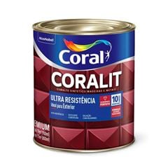 Tinta Esmalte Sintético Alto Brilho Coralit Ultra Resistência 900ML Platina CORAL/ REF. 5202691