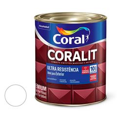 Tinta Esmalte Sintético Brilhante Coralit Ultra Resistência 900ML Branco CORAL/ REF. 5202673