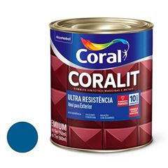 Tinta Esmalte Sintético Brilhante Coralit Ultra Resistência 900ML Azul França CORAL/ REF. 5202709