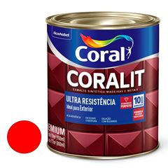 Tinta Esmalte Sintético Brilhante Coralit Ultra Resistência 900ML Vermelho CORAL/ REF. 5202714