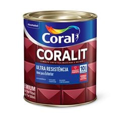 Tinta Esmalte Sintético Brilhante Coralit Ultra Resistência 900ML Vermelho CORAL/ REF. 5202714