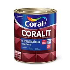 Tinta Esmalte Sintético Alto Brilho Coralit Ultra Resistência 900ML Marrom Conhaque CORAL/ REF. 5202761