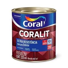 Tinta Esmalte Sintético Brilhante Coralit Ultra Resistência 225ML Platina CORAL/ REF. 5202692