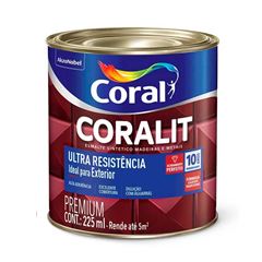 Tinta Esmalte Sintético Brilhante Coralit Ultra Resistência 225ML Preto CORAL/ REF. 5202683