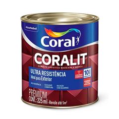 Tinta Esmalte Sintético Brilhante Coralit Ultra Resistência 225ML Marrom Conhaque CORAL/ REF. 5202762