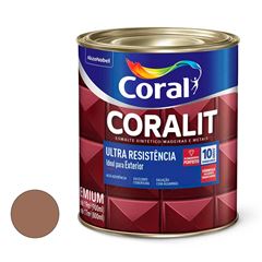 Tinta Esmalte Sintético Acetinada Coralit Ultra Resistência 900ML Marrom CORAL/ REF. 5202778