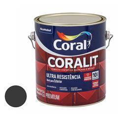 Tinta Esmalte Sintético Fosca Coralit Ultra Resistência 3,6L Preto CORAL/ REF. 5202786