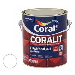 Tinta Esmalte Sintético Fosca Coralit Ultra Resistência 3,6L Branco CORAL/ REF. 5202783