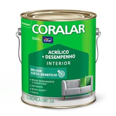 Tinta Acrílica Fosca 3,6L Coralar mais Desempenho Marfim CORAL / REF. 5202332