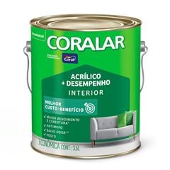 Tinta Acrílica Coralar Acrílico Fosco 3,6L Areia CORAL / REF. 5202334