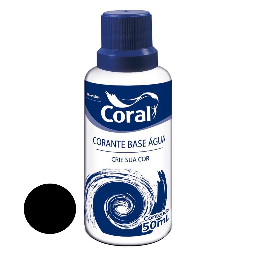 Corante Líquido 50ml Preto Xadrez