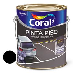 Tinta Acrílica Fosca Pinta Piso 3,6L Preto CORAL/ REF. 5202456