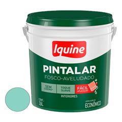 Tinta Vinil Acrílica Fosco Aveludado Pintalar 3,6L Verde Piscina IQUINE / REF. 79308301