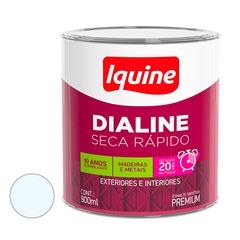 Tinta Esmalte Sintético Brilhante Dialine Secagem Rápida 0,9L Branco Neve  Iquine / Ref. 62200204