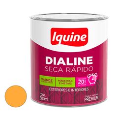 Tinta Esmalte Sintético Brilhante Dialine Secagem Rápida 0,9L Laranja Cítrico  Iquine / Ref. 62214504