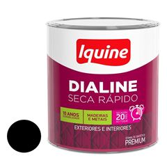 Tinta Esmalte 112,5ml Dialine Seca Rápido Preto IQUINE / REF. 62205732