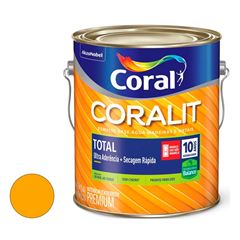 Tinta Esmalte Sintético Brilhante Coralit Total 3,6L Amarelo CORAL/ REF. 5202899