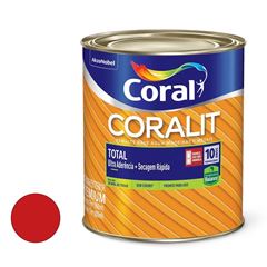Tinta Esmalte Sintético Brilhante Coralit Total 900ML Vermelho CORAL/ REF. 5202898