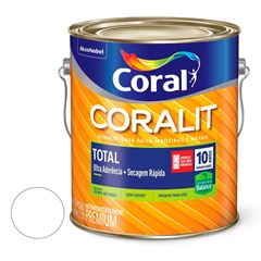 Tinta Esmalte Sintético Acetinado Coralit Zero Branco 3,6 Litros - Ref. 5202907 - CORAL
