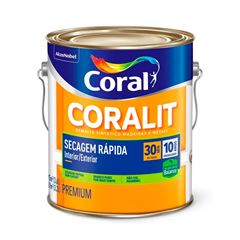 Tinta Esmalte Sintético Acetinada Coralit Total 3,6L Branco Gelo CORAL/ REF. 5202909