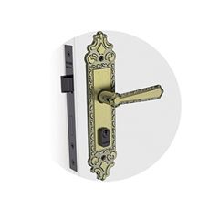Fechadura Externa Alavanca Espelho Veneziano Colonial ZLO - Ref. 03011.0731.34 - SOPRANO