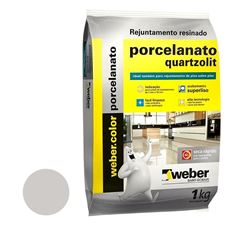 Rejunte Porcelanatos e Cerâmicas 1kg Cinza Platina QUARTZOLIT / REF. 0110000200015FD