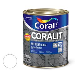 Tinta Esmalte Sintético Brilhante Coralit Antiferrugem 900ML Branco CORAL/ REF. 5203030