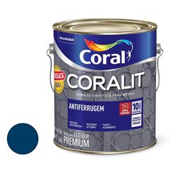 Tinta Esmalte Sintético Brilhante Coralit Antiferrugem 3,6L Azul Del Rey CORAL/ REF. 5203038