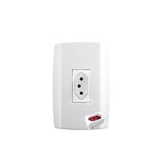 Tomada 4x2 2P+T 20A Vertical Slim Branca - Ref.80141 - ILUMI 